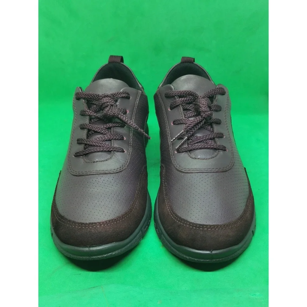 Hotter Womens Gravity II Sneaker Size 9.5  Leather Lace Up Comfy Shoe